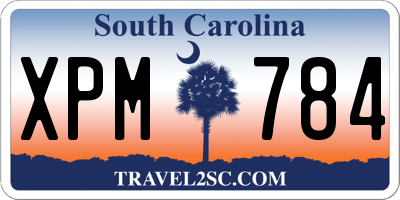 SC license plate XPM784