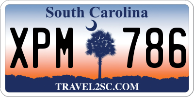 SC license plate XPM786