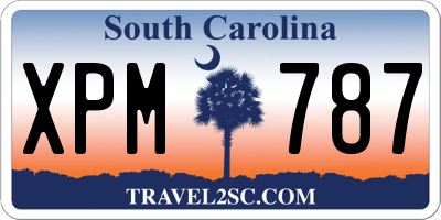 SC license plate XPM787