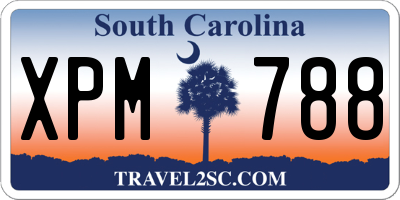 SC license plate XPM788