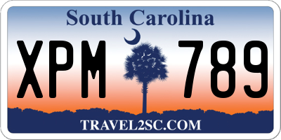SC license plate XPM789