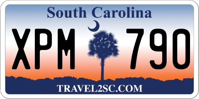SC license plate XPM790