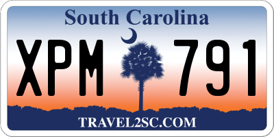 SC license plate XPM791