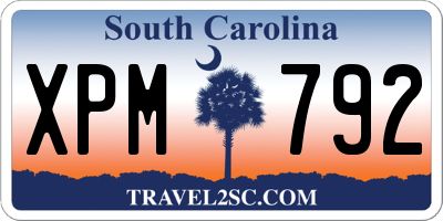 SC license plate XPM792