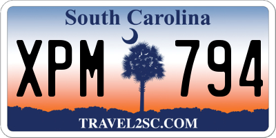 SC license plate XPM794