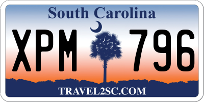 SC license plate XPM796