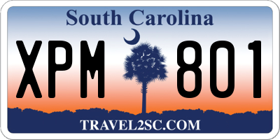 SC license plate XPM801