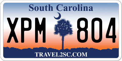 SC license plate XPM804