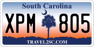 SC license plate XPM805