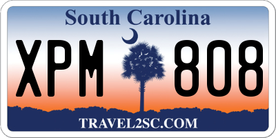 SC license plate XPM808