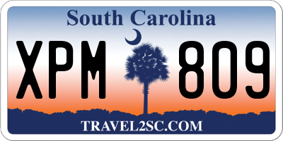 SC license plate XPM809