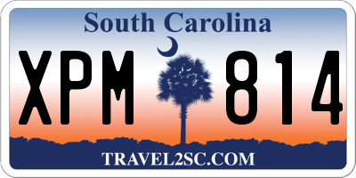 SC license plate XPM814