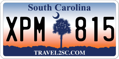 SC license plate XPM815