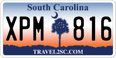 SC license plate XPM816