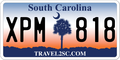 SC license plate XPM818