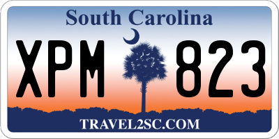 SC license plate XPM823