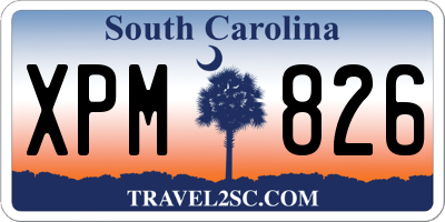 SC license plate XPM826