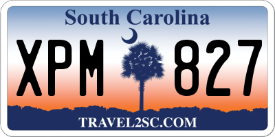 SC license plate XPM827