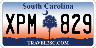 SC license plate XPM829