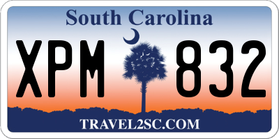 SC license plate XPM832