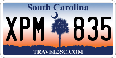 SC license plate XPM835