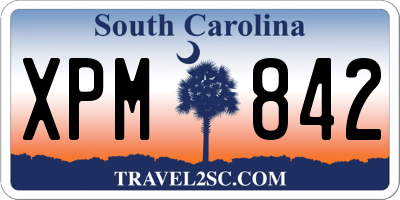 SC license plate XPM842