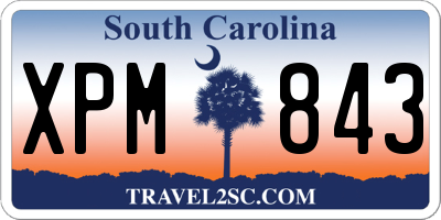 SC license plate XPM843