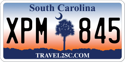 SC license plate XPM845