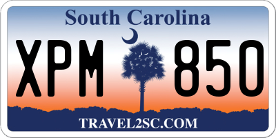 SC license plate XPM850