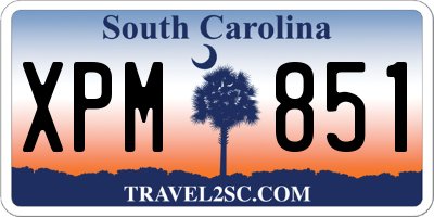 SC license plate XPM851
