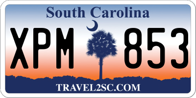 SC license plate XPM853