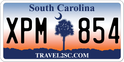 SC license plate XPM854