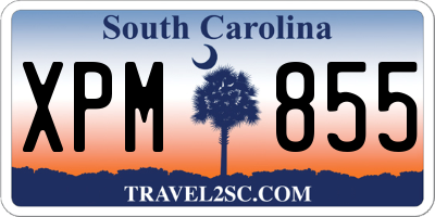 SC license plate XPM855