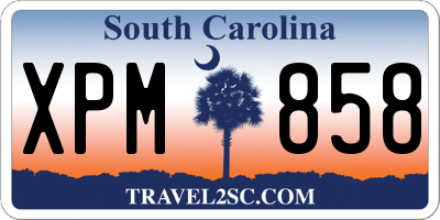 SC license plate XPM858