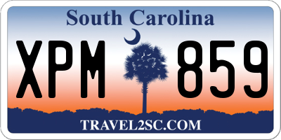 SC license plate XPM859
