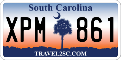 SC license plate XPM861