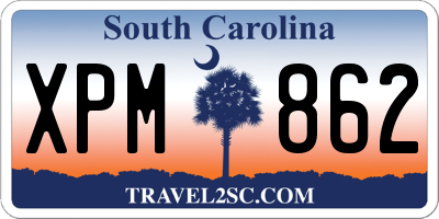SC license plate XPM862