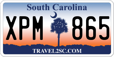 SC license plate XPM865