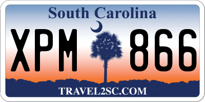 SC license plate XPM866