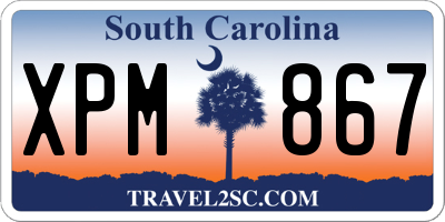 SC license plate XPM867