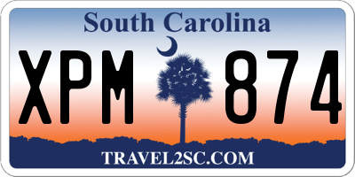 SC license plate XPM874