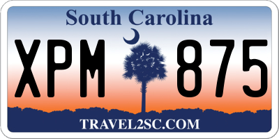 SC license plate XPM875