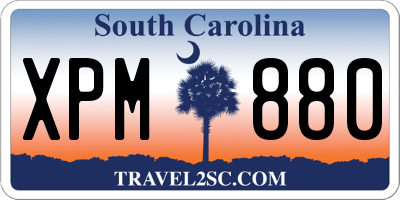 SC license plate XPM880