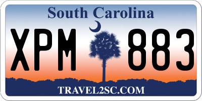 SC license plate XPM883