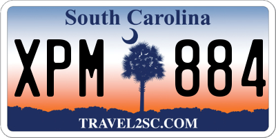 SC license plate XPM884
