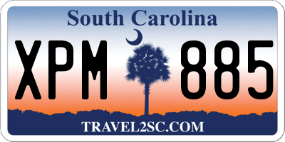 SC license plate XPM885
