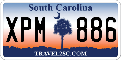 SC license plate XPM886