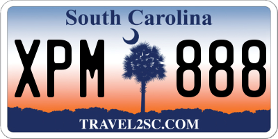 SC license plate XPM888
