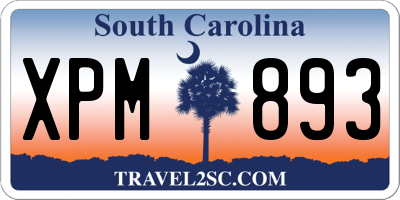 SC license plate XPM893