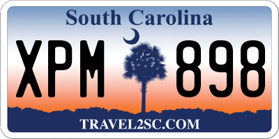 SC license plate XPM898